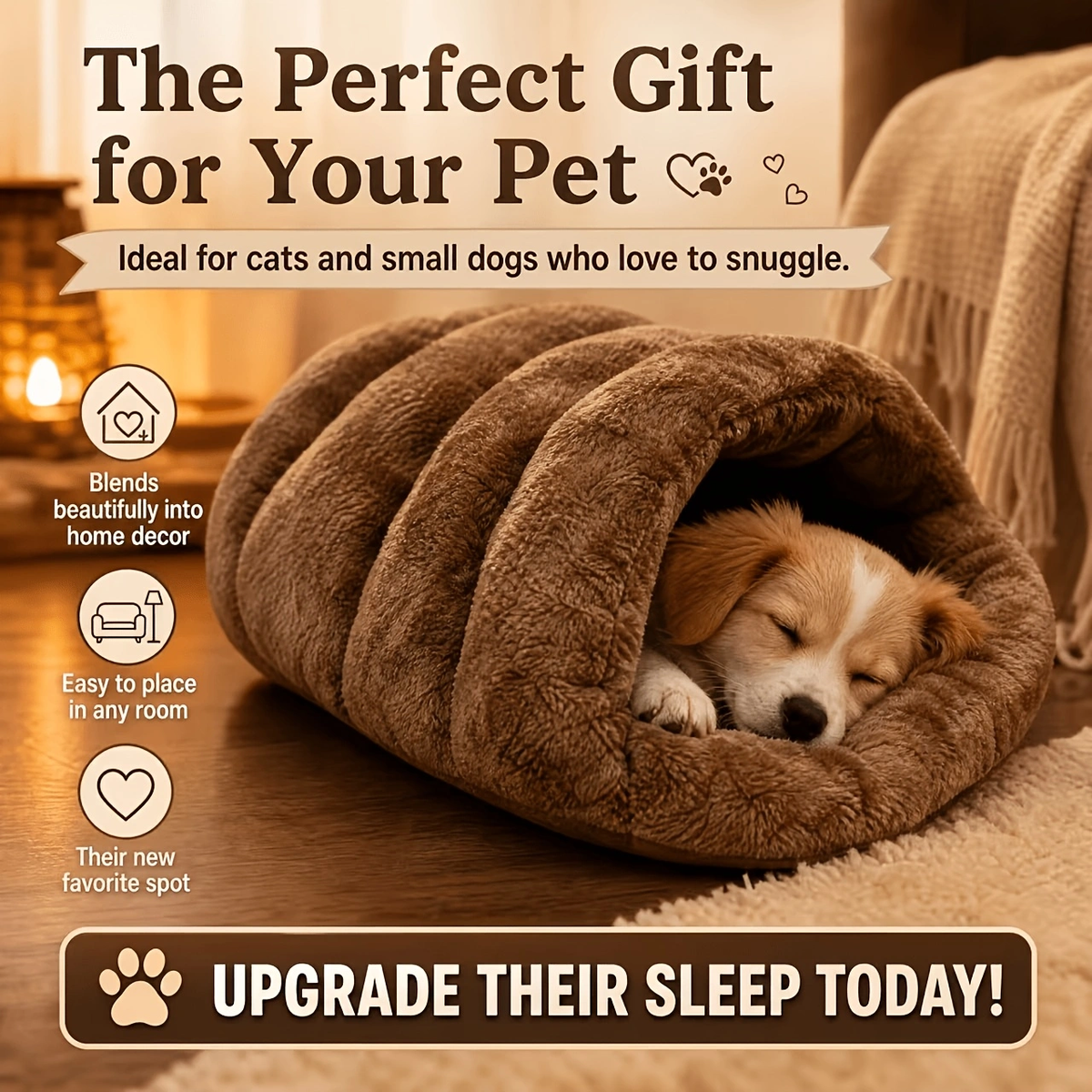Plush round pet bed, suitable for cats and dogs, soft faux rabbit fur donut-style bed with raised edges, cozy and warm sleeping spot, a comfy indoor mat for small to medium dogs and cats