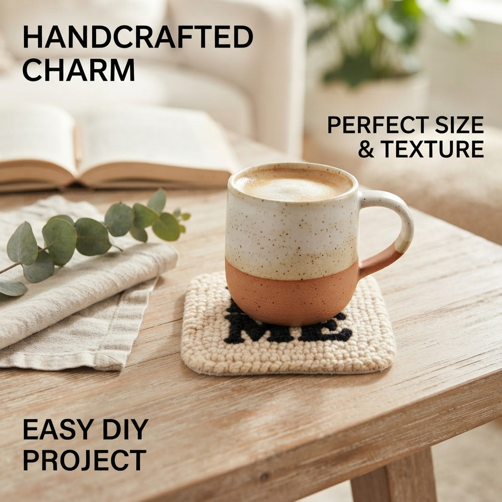 DIY-Punch-Needle-Set „I Love Me“ | Punch-Needle-Stickset für Anfänger | Design mit Affirmation zur Selbstliebe